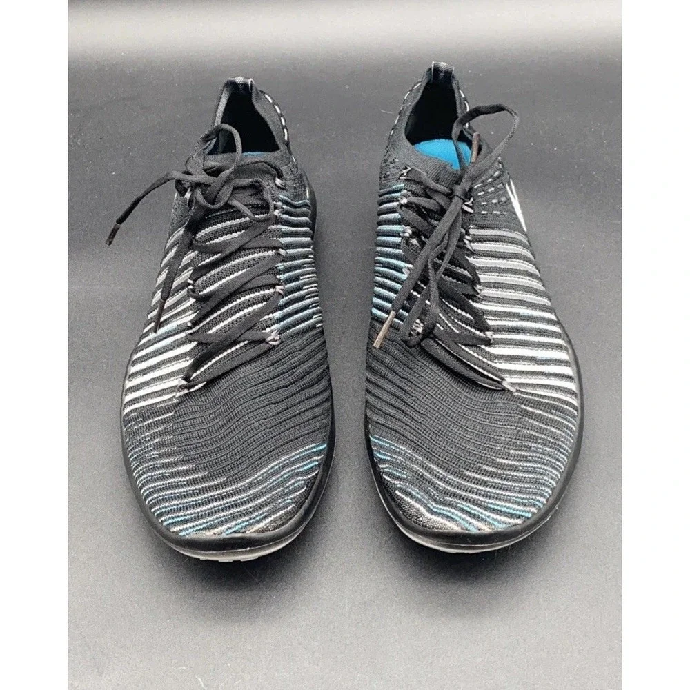 Nike Free Transform Flyknit Athletic Training Running Shoes Black Teal Size 11.5